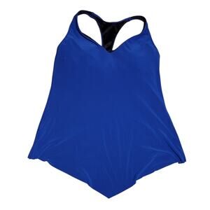 Magicsuit Taylor Tankini Top Royal Blue Underwire Design Slimming Sz 10 EUC